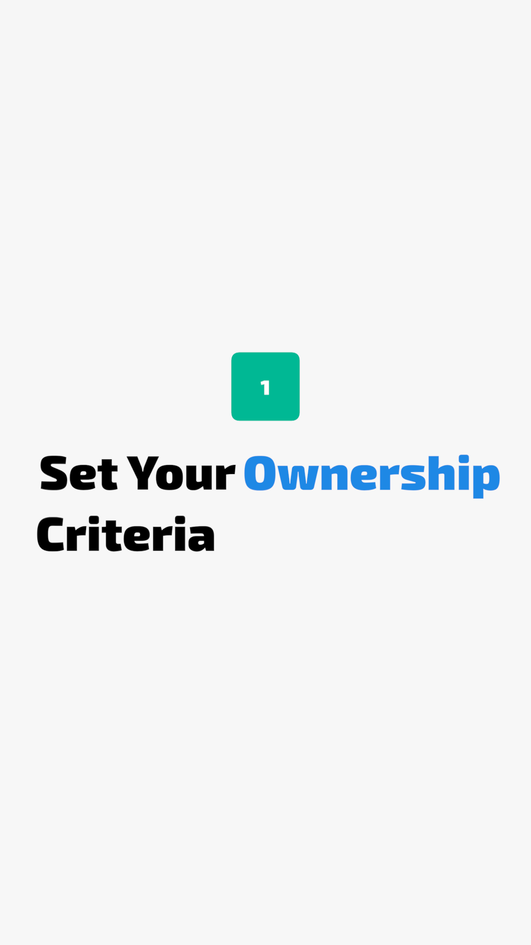 Set Your Ownership Criteria thumbnail